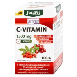 Jutavit C-vitamin 1500mg + D3 + Cink tabletta – 100db